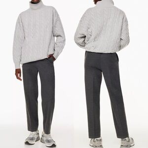 Aritzia The Group Babaton Jimmy Pant Heather Grey Size XS Flannel Trousers Pants